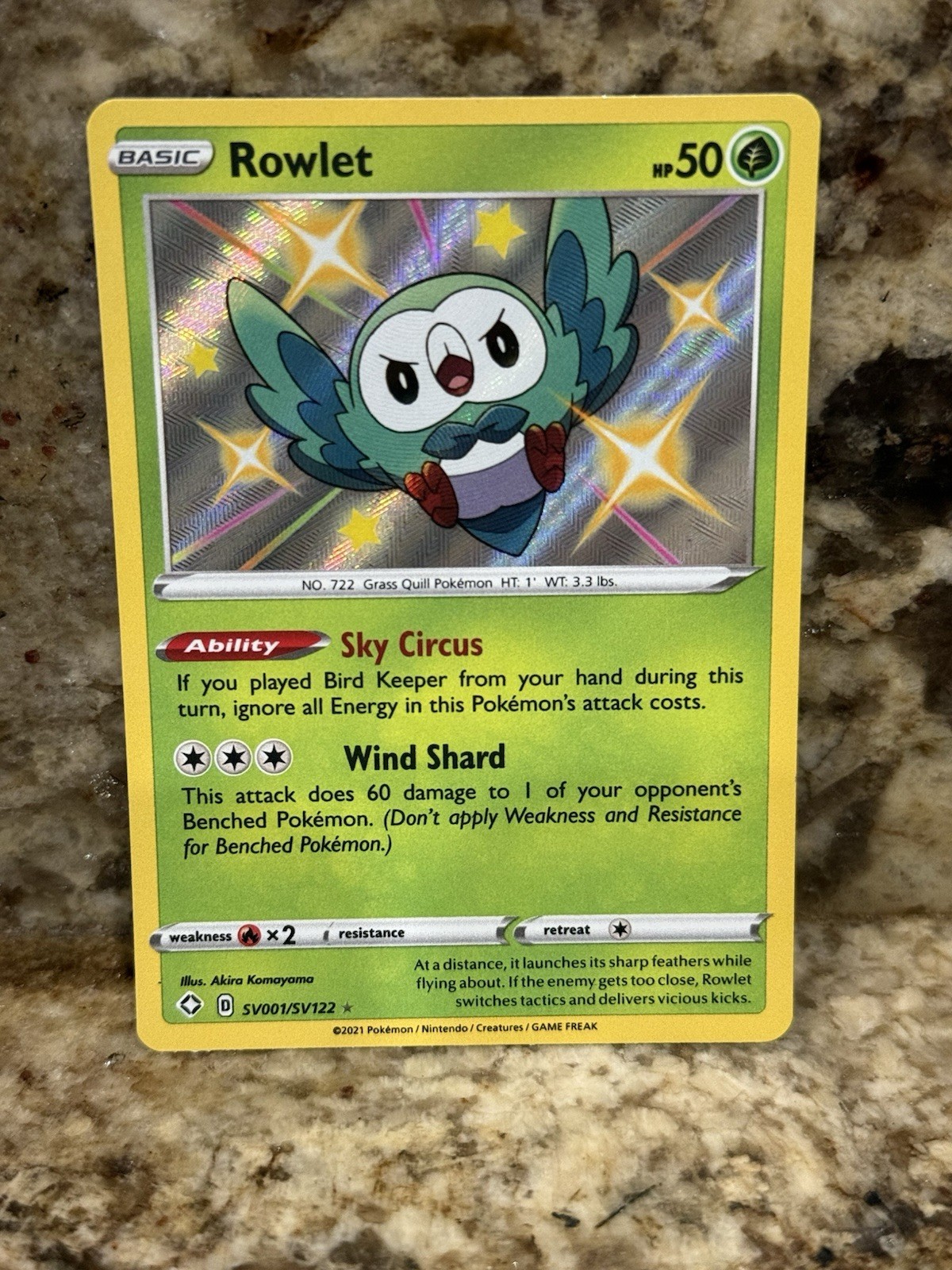 Rowlet SV001/SV122 Shining Fates: Shiny Vault Holo - NM/M