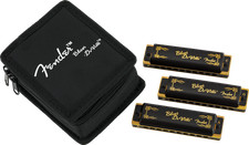 Fender Model Blues Deville 3 Pack of Harmonicas in the Keys of C , G  A