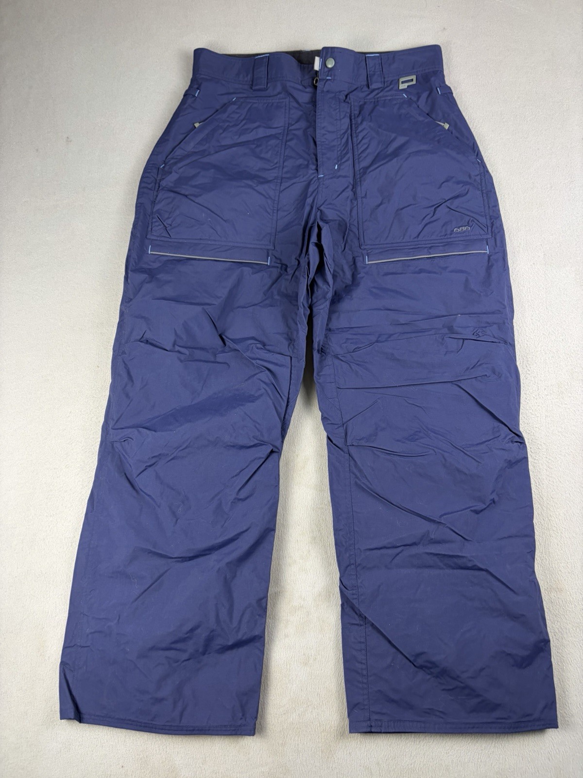 Pants Fits Adult Size 33x30 Blue Waterproof Shell Ski