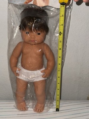Miniland 15in Boy Doll Anatomically Correct Doll  brown hair brown eyes new