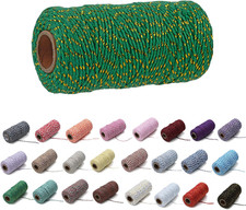 1 Roll 2Mm 109 Yard Colourful Cotton Cord Bakers Twine DIY Crafts Gift Wrapping
