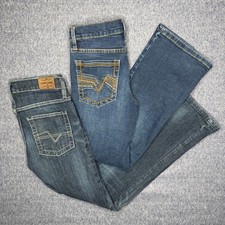 Lot of 2 Cody James Bootcut Jeans Boys 14 Reg Blue Denim Western Adjustable