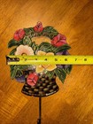 Vtg Tole Flowers Hand Painted Metal Wall Hook 6.5” X 10” — photo 8