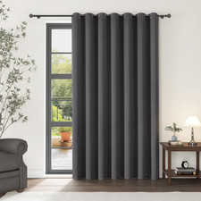 Room Divider Curtain 84 Inches Long, Wide Blackout Sliding Door Curtain for Bedr