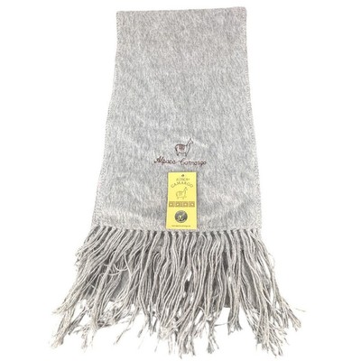 NWT Alpaca Camargo Scarf Light Gray Warm Natural Fibers