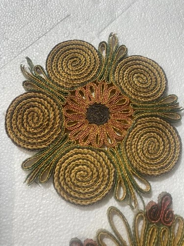 Vintage Retro Trivets Wicker Rattan Hot Plate Boho Straw Woven Kitchen Décor image 3