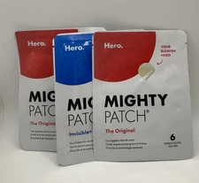 NEW 3X Hero Mighty Patch Sample Packs (2)The Original (1) Invisible 6 Patches EA