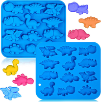 webake Dino Pralinenform Silikon 2 StüCk Schokoladenform Dinosaurier Silikonform
