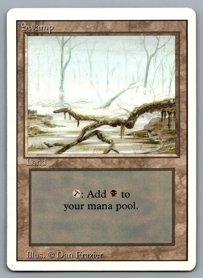 Swamp (A) #299 Revised Edition Magic: The Gathering MTG - LP