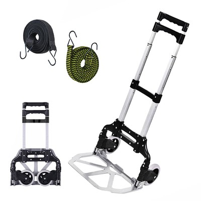 Hand Truck Dolly Cart 165 Lbs Load Capacity Aluminium Trolley Cart Telescoping H