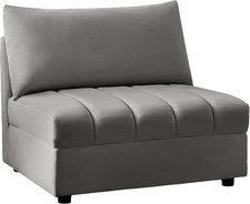 Modern Velvet Modular Chair with Deep Channel Tufting - Jacob Collection