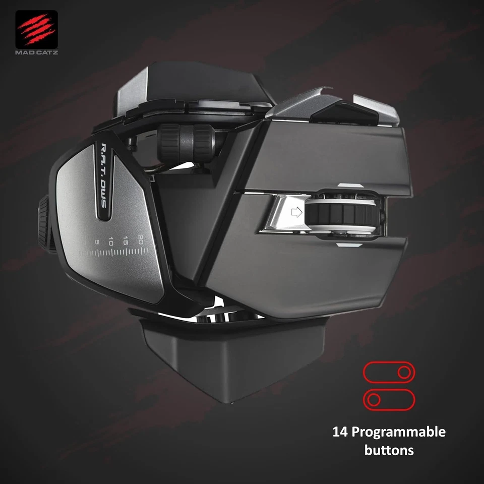 Mad Catz Rat DWS Wireless Gaming Mouse - 14 Button Ergonomic Mouse - Image 3 of 4