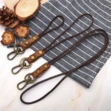 Leather Lanyard Neck Strap For Mobile Phone Keys ID Credit Work Card Holder