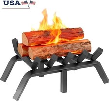 Heavy Duty Cast Iron Fireplace Grate Log Holder Efficient Burning 6 Legs Design