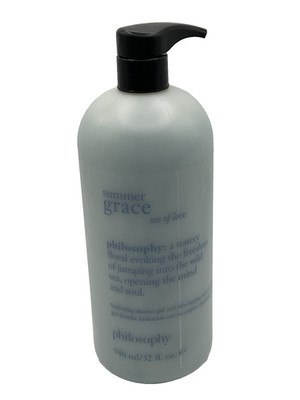 Philosophy Summer Grace Sea of Love Hydrating Shower Gel 32 oz+Pump (Blue)