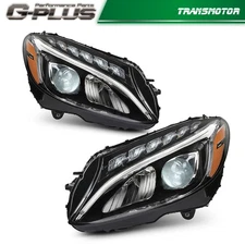 LED Headlight Left & Right Side Fit For 2015-18 Mercedes Benz C300 W205 C-Class