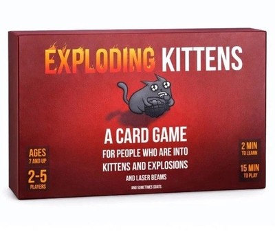 EXPLODING KITTENS Card Party Game - Original Edition New! 2-5 Players, SEALED!