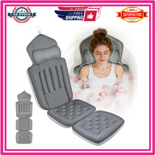 Luxury Full Body Bathtub Pillow 53"x16" Thick Bath Cushion with 192 Suction Cups