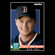 Scott Hatteberg Rookie #569 1992 Pinnacle Boston Red Sox Baseball Card MLB NM. rookie card picture