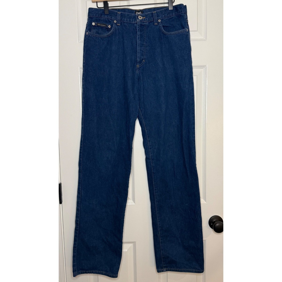 D&G Dolce & Gabbana Dark Wash Denim Jeans Straight Leg Italy, Mens 