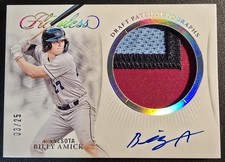 2025 Panini Flawless Billy Amick Draft 3 Color Patch Auto /25 Minnesota Twins