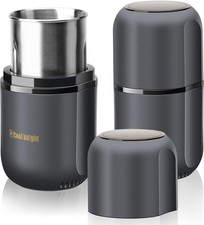 Electric Spice Herb Grinder COOL KNIGHT 7.5 Inch Grey Large Capacity