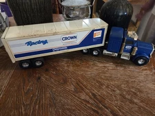 Erst Peyerbilt Semi Truck And Trailer Die Cast Crown Racing Semi Truck