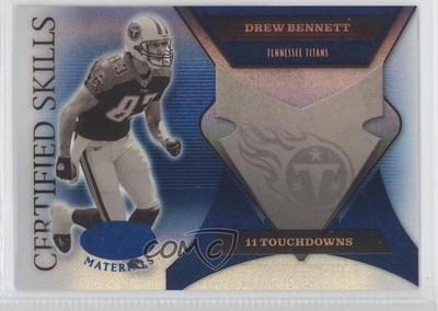 2005 Leaf Certified Materials Skills Mirror Blue 32/100 Drew Bennett #CS-36 3c7