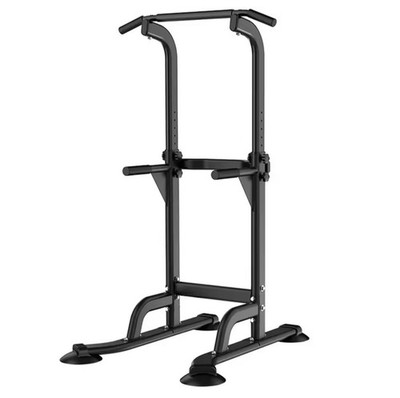 Freistehende Klimmzugstange Dip Station verstellbar Power Tower Home Gym Rack