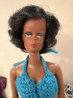RARE Vintage 1970 Black BARBIE Clone "ALINE" Nancy Ann Storybook Doll & Clothes
