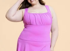 Blogilates Bow Back Tank Top  Active First Bloom Purple Size Large NWT