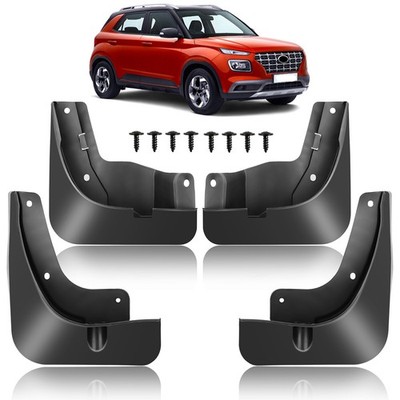 US Set For Hyundai Venue 2019-2023 Mud Flaps Splash Guards Front Rear Mudguards；