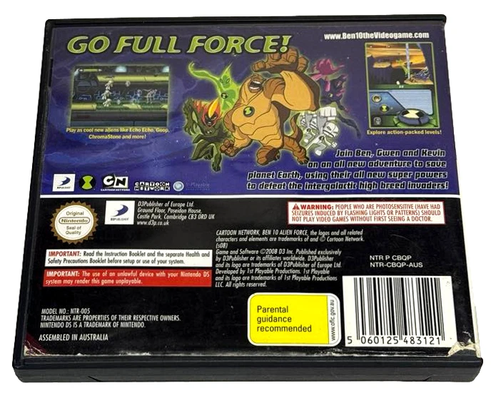 Ben 10 Alien Force Nintendo DS 2DS 3DS Game *Complete* - Image 2 of 3