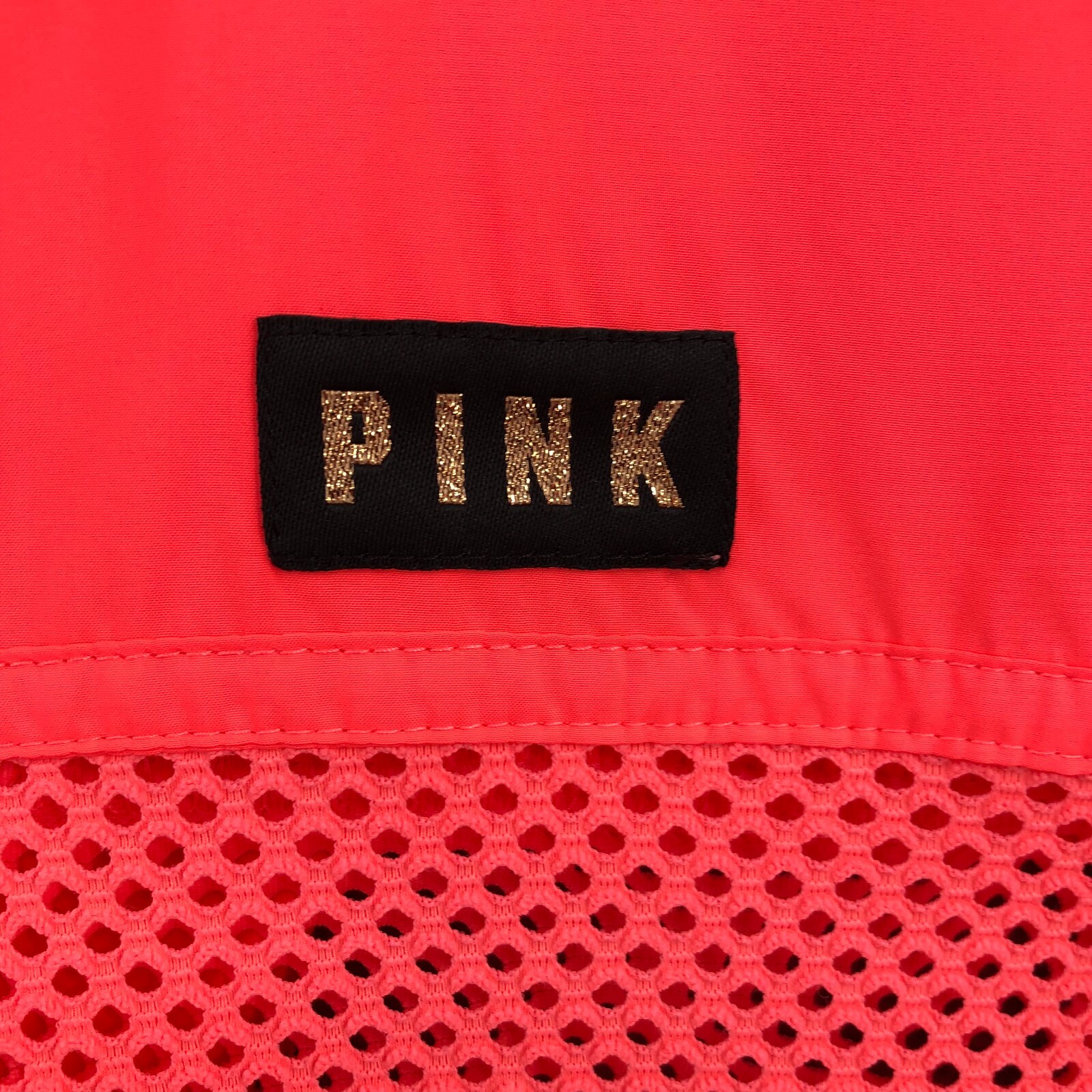Pink By Victoria's Secret Windbreaker Jacket Mesh Hoo… Gem