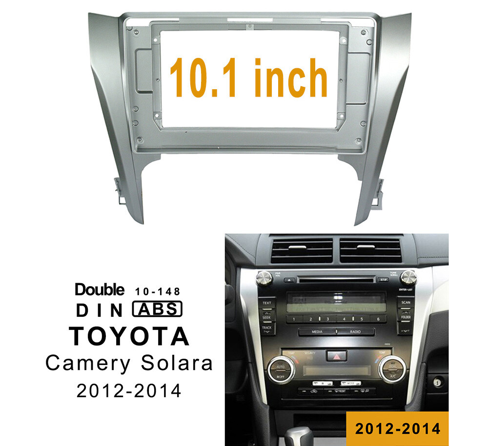 10.1-Inch Radio Fascia Panel / Dash Frame For Toyota Camry 2012–2014 – ABS, 6-Month Warranty