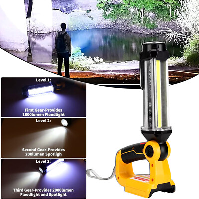35W 2000LM LED-Arbeitsleuchte für DEWALT 18V Akkus wiederaufladbare Taschenlampe