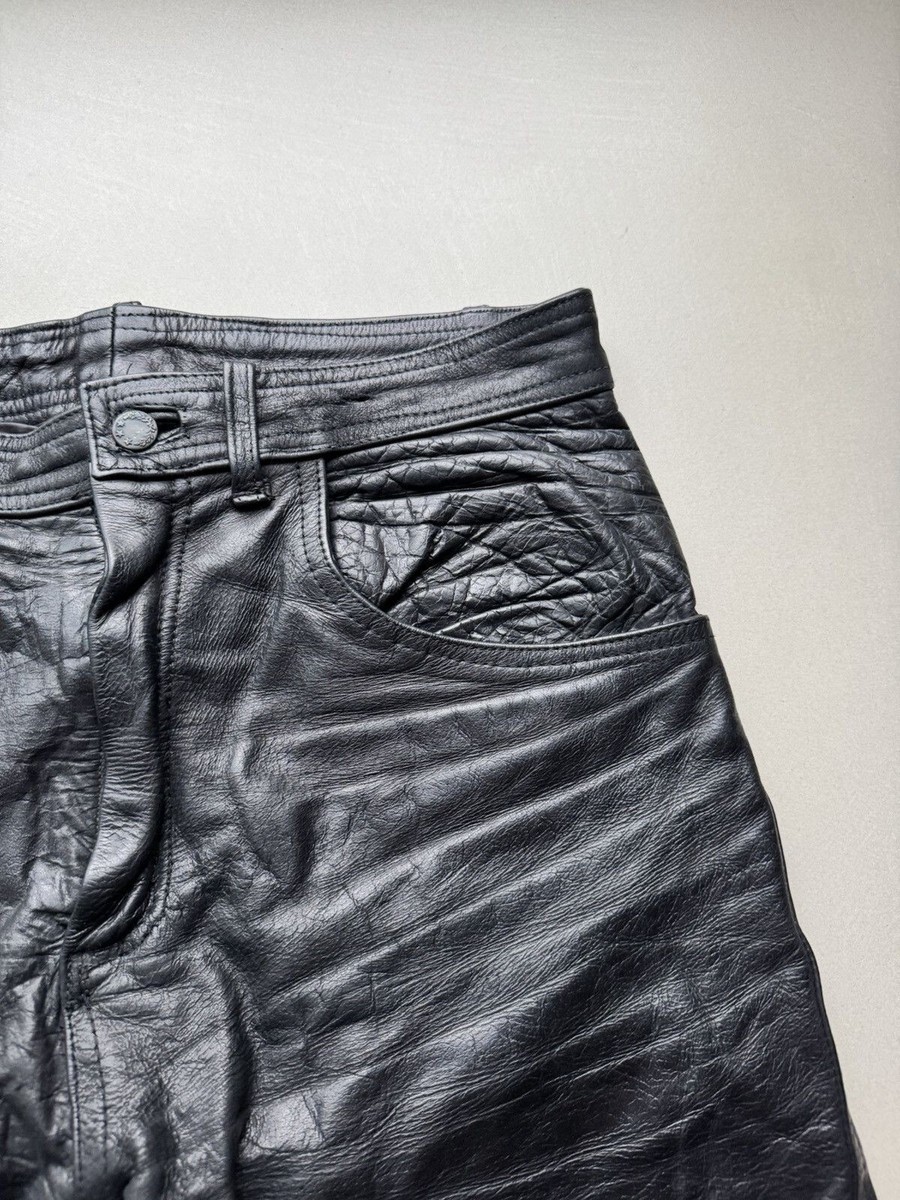 90's Black Leather Pants Kanye vibe Opium Rick | eBay