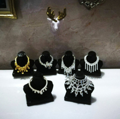 #ad 5PC 1:6 Dollhouse Miniature Scale Necklace Stand Jewelry Store Accessories Kit $7.99