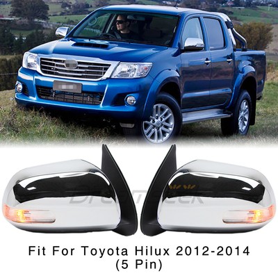 2x Außenspiegel Für Toyota Hilux Vigo 2012-2014 Rückspiegel Verchromt Blinker