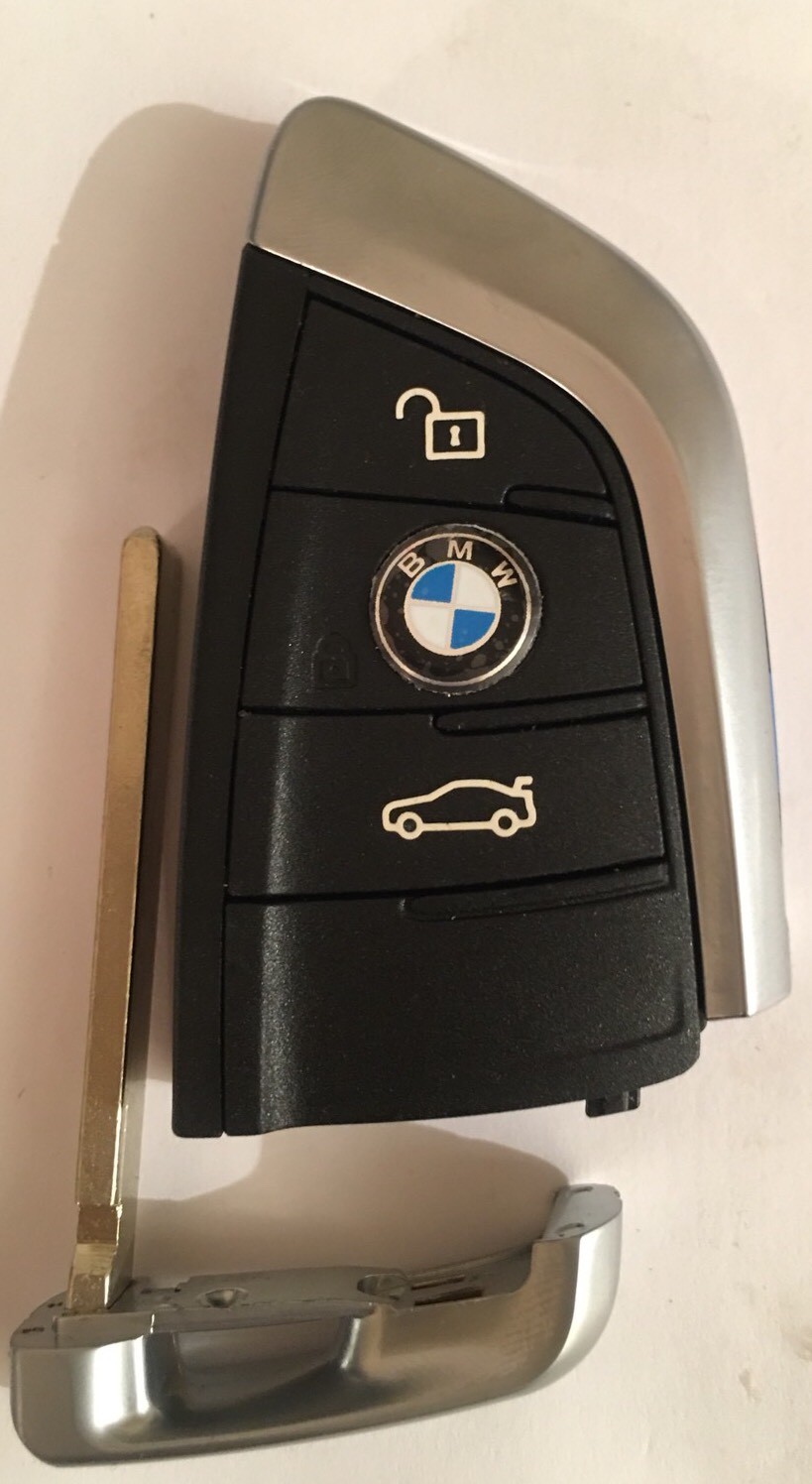 Clé vierge intelligente BMW CAS4 pour Série F F30 noire avec télécommande Keyless Go