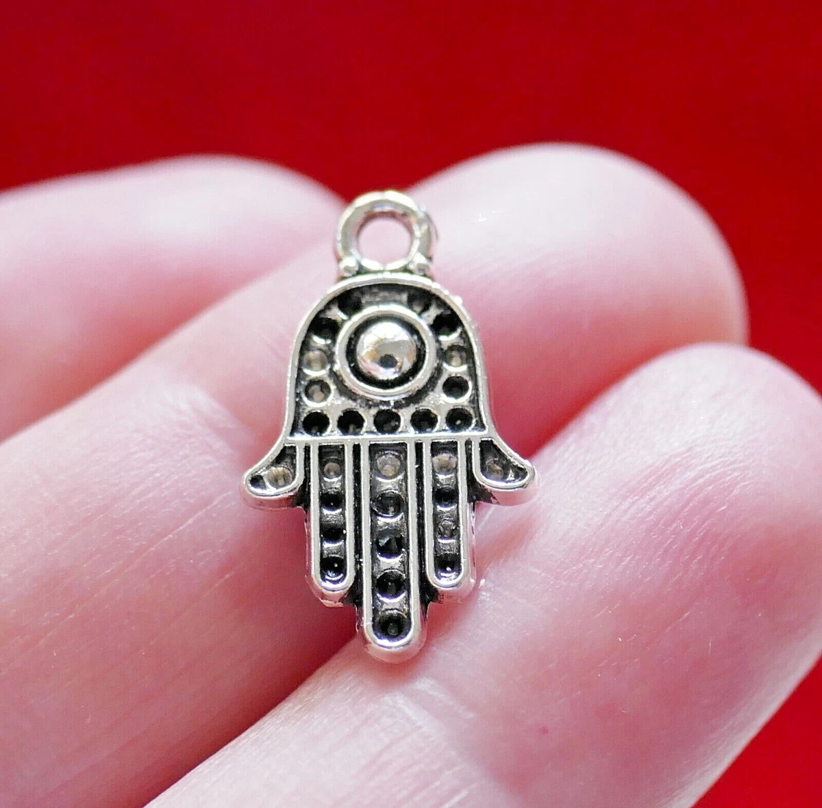 Hamsa charms for jewelry making clearance
