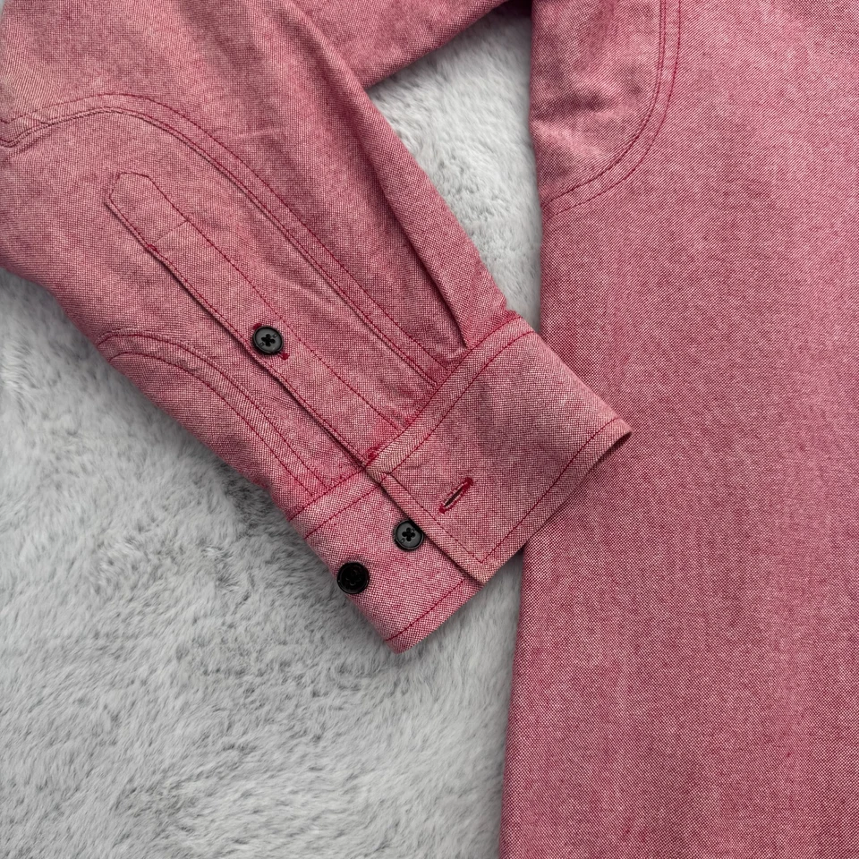Crooks & Castles Shirt Mens Medium Salmon Casual Long Sleeve Collar Button Down - Image 3 of 4