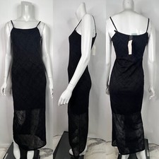 Vtg Gianni Versace Istante Long Black Dress M