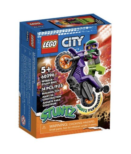 LEGO 60296 City Stuntz Wheelie Stunt Bike Motorcycle Raze