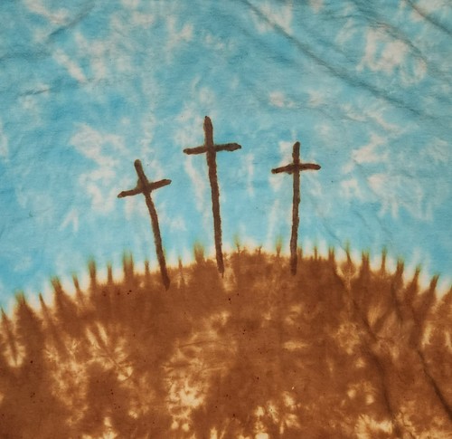 KIDS Handmade Tie Dye shirt CHRISTIAN - ANGEL or CROSS / 3 CROSSES - Picture 19 of 33