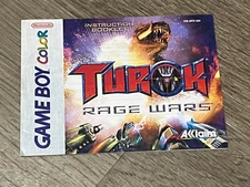 Turok Rage Wars Manual Booklet Nintendo Game Boy Color