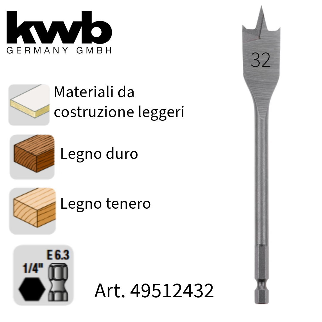 Mecchia Per Legno Profi 32mm KWB