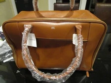 Mark and Graham  Leather Weekender bag mono JRL New 