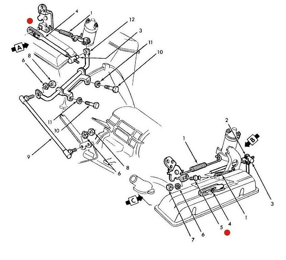 Cable de control de enlace de transmisión de deslizamiento de potencia de carburador GM extremo de bola perno AX Foto 2 de 4