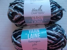 Needle Crafters Homespun acrylic yarn, Classic, lot of 2 52 yds ea